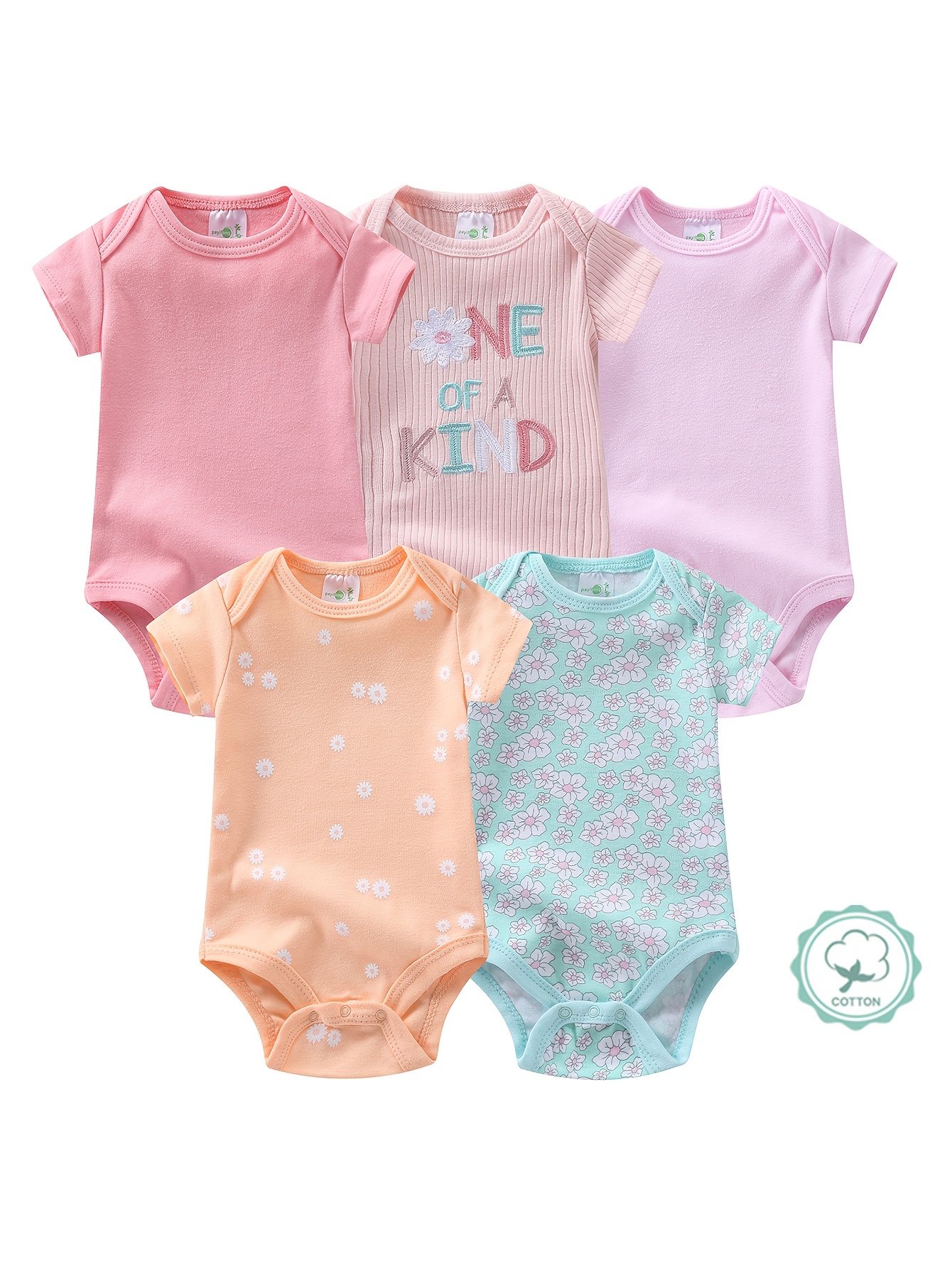 Baby Clothing Essentials - Newborn Baby Girl Short Sleeve Bodysuit