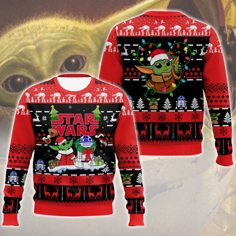 Baby Yoda Clothing - Baby Yoda Ugly Christmas Sweater Funny