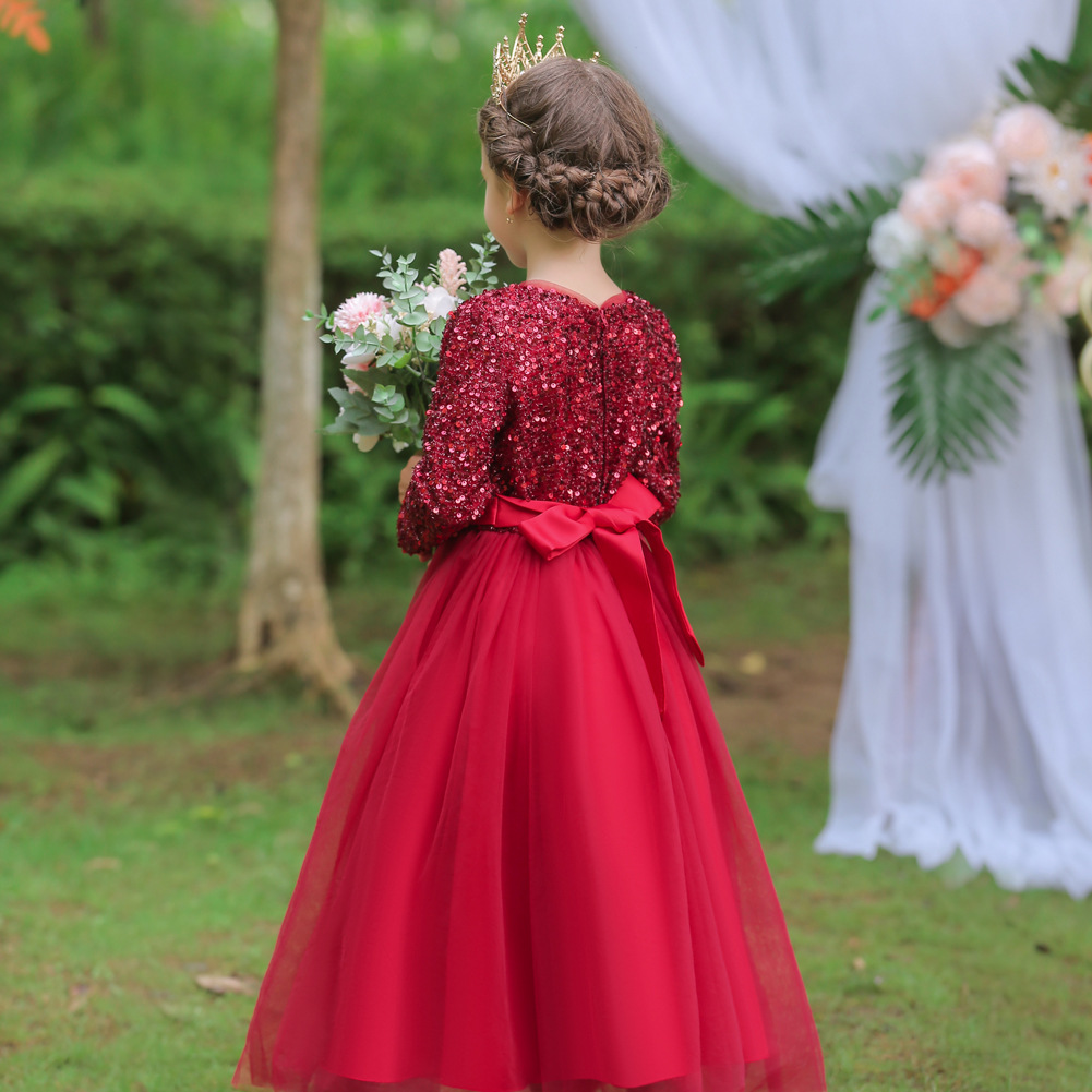 Girls' Sequin Princess Dress - - Baby Clothing Factory ulasan dan harga