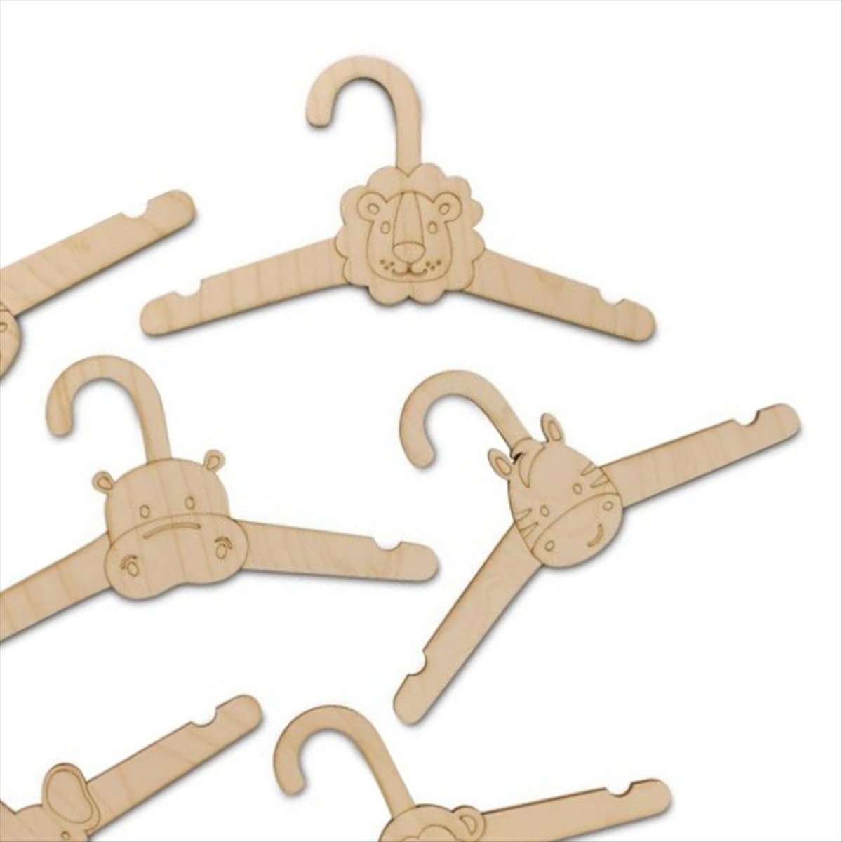 ABJS 20PCS Cute Wooden Clothes - Baby Clothing Hanging Rack ulasan dan harga