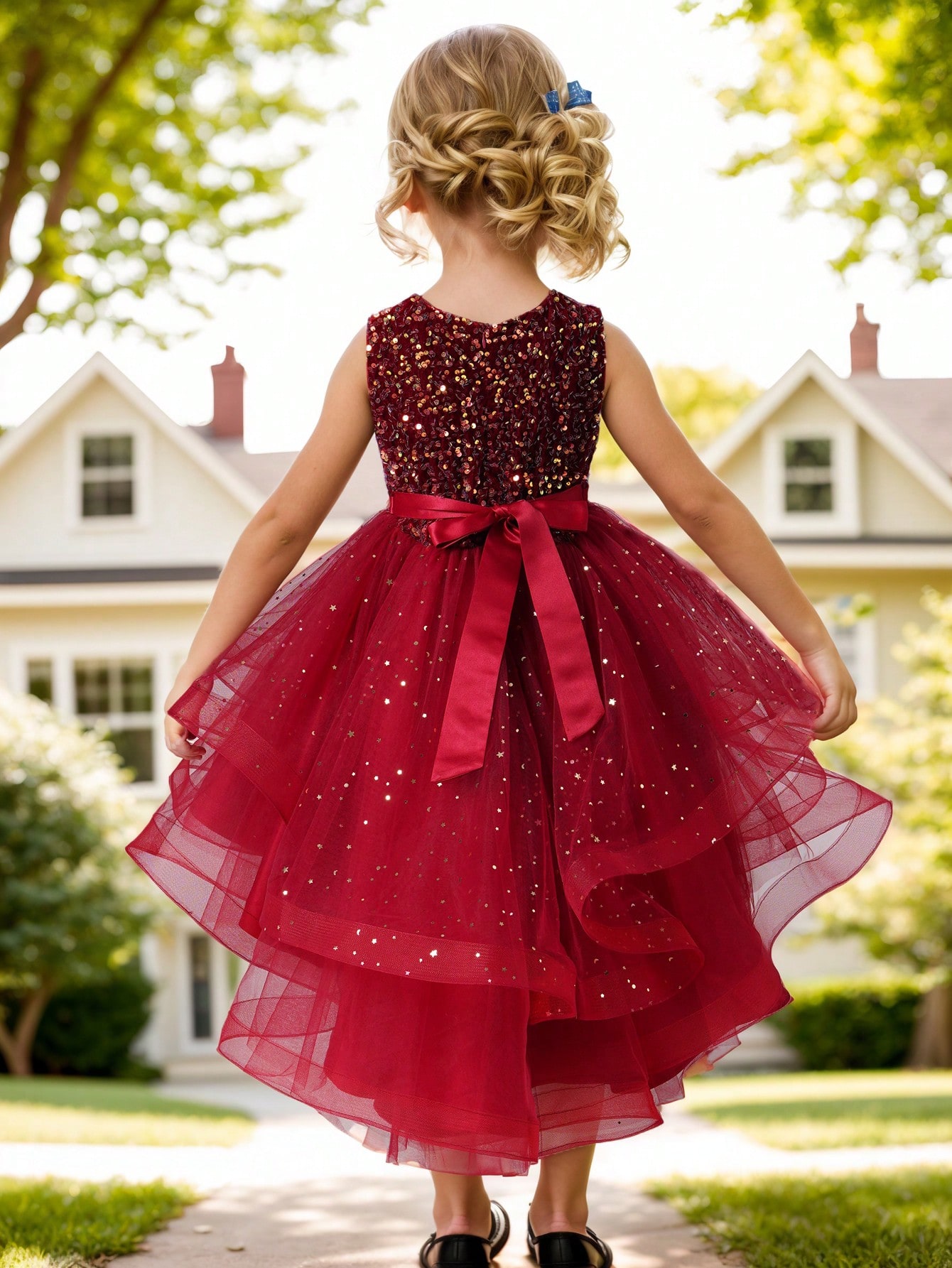 Baby Girl Princess Floral Sequ - Baby Clothing Discount ulasan dan harga