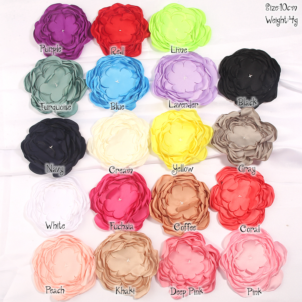 10Pcs Silk Satin Flowers 10cm  - Baby Clothing Layers ulasan dan harga