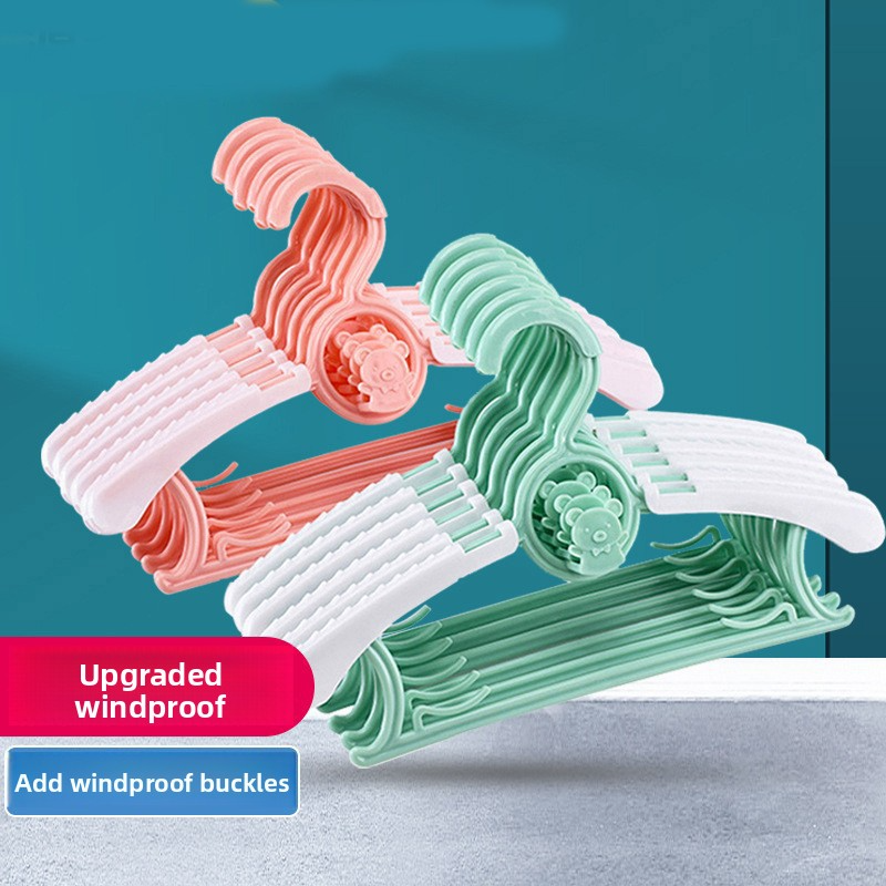 AOBT 5 PCS Retractable Stackab - Baby Clothing Hanging Rack ulasan dan harga