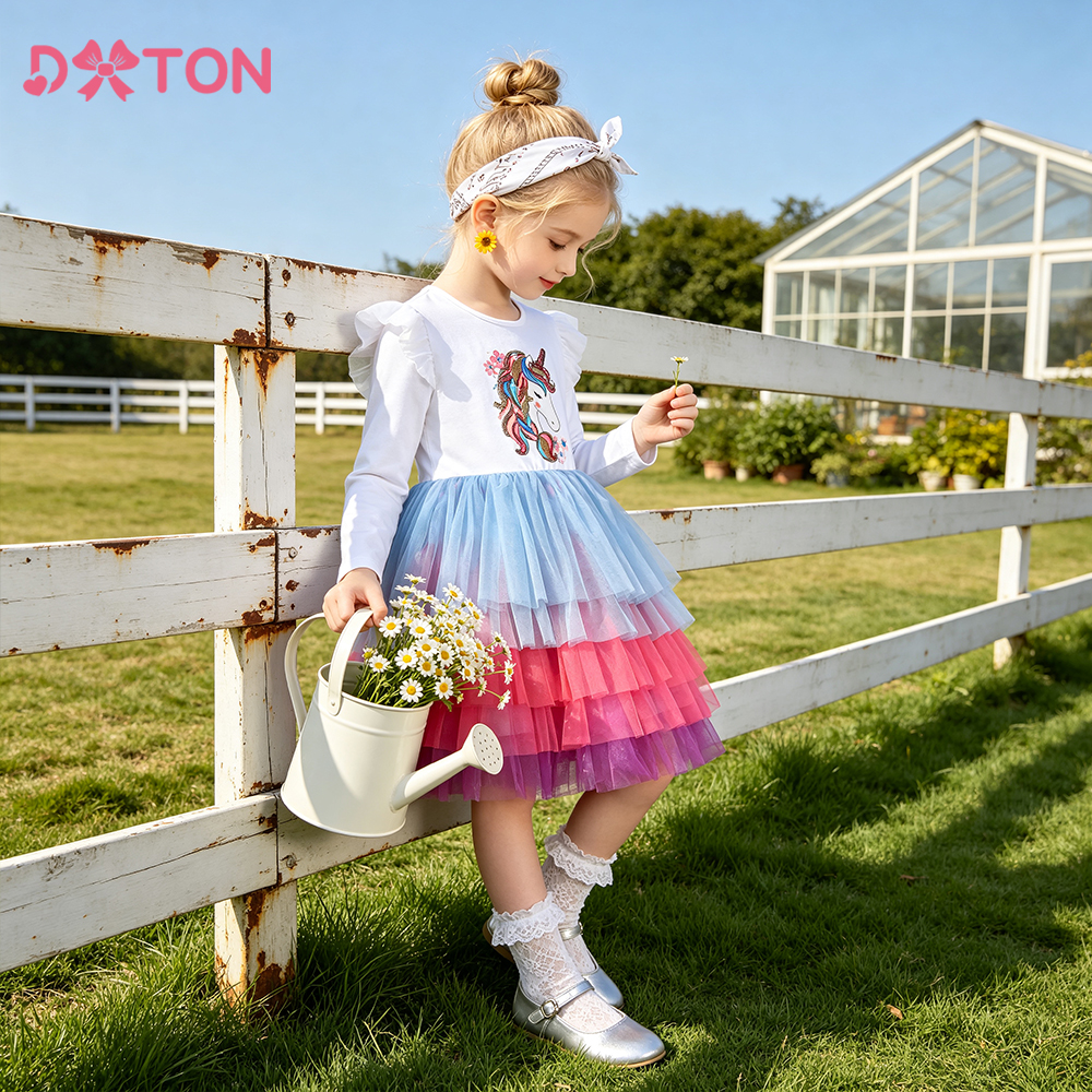 DXTON Children Cake Dress For  - Baby Clothing Layers ulasan dan harga