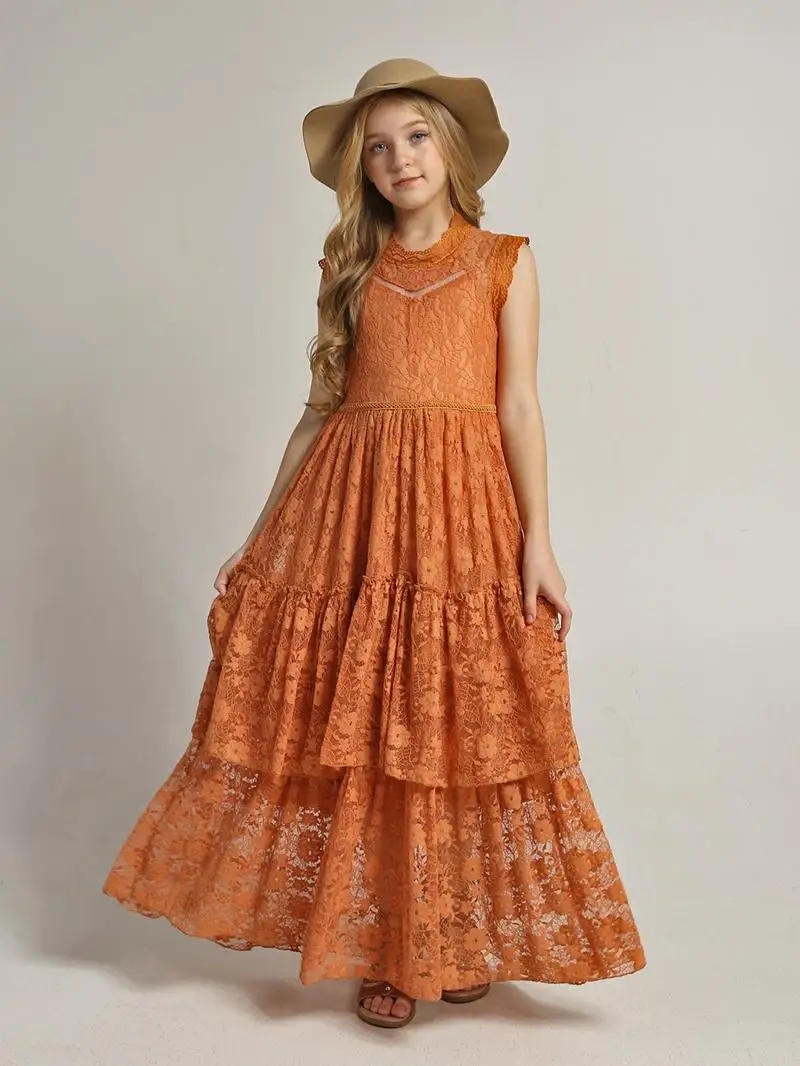 Girls Flower Dress Lace Cotton - Baby Clothing Discount ulasan dan harga