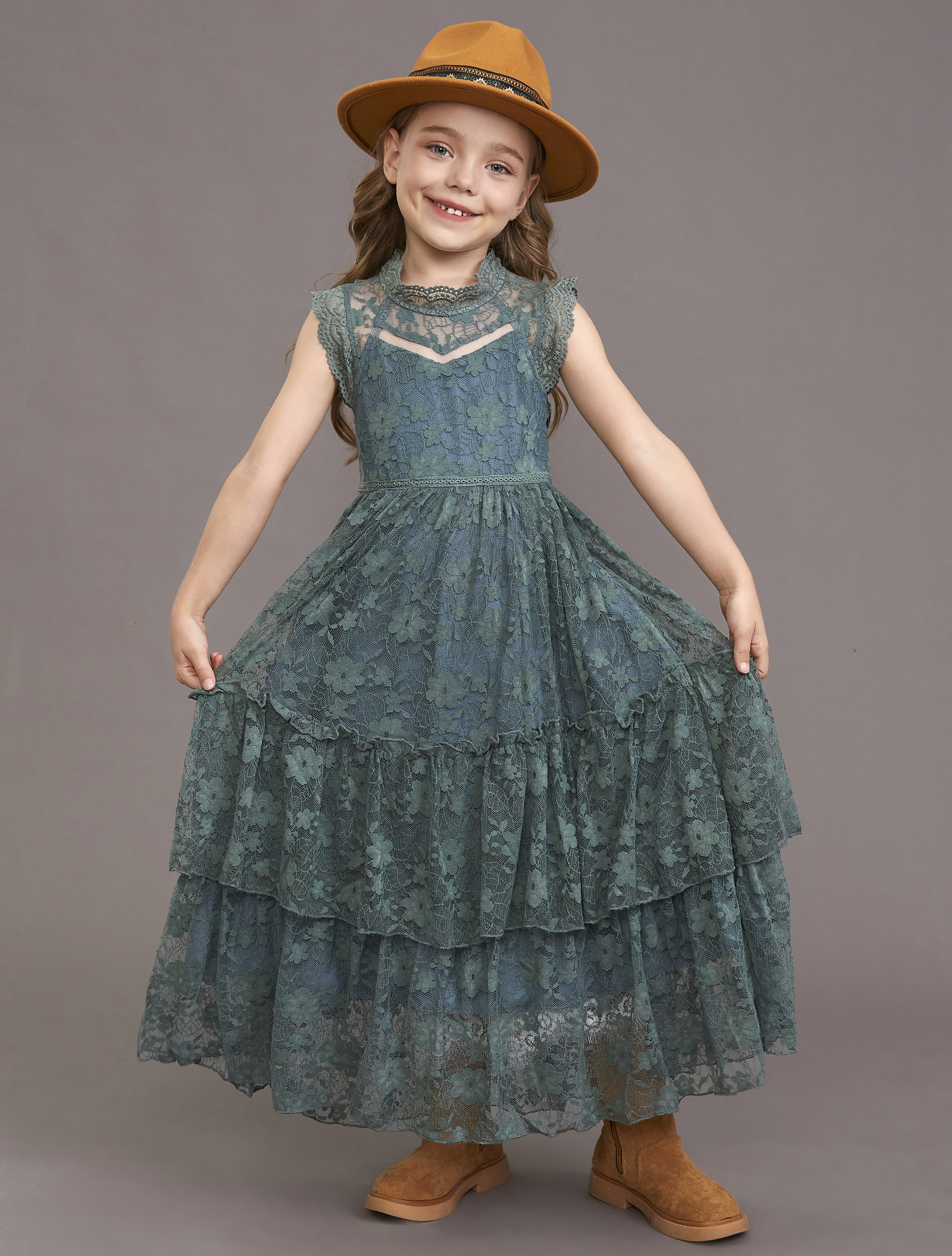 Girls Flower Dress Lace Cotton - Baby Clothing Discount ulasan dan harga