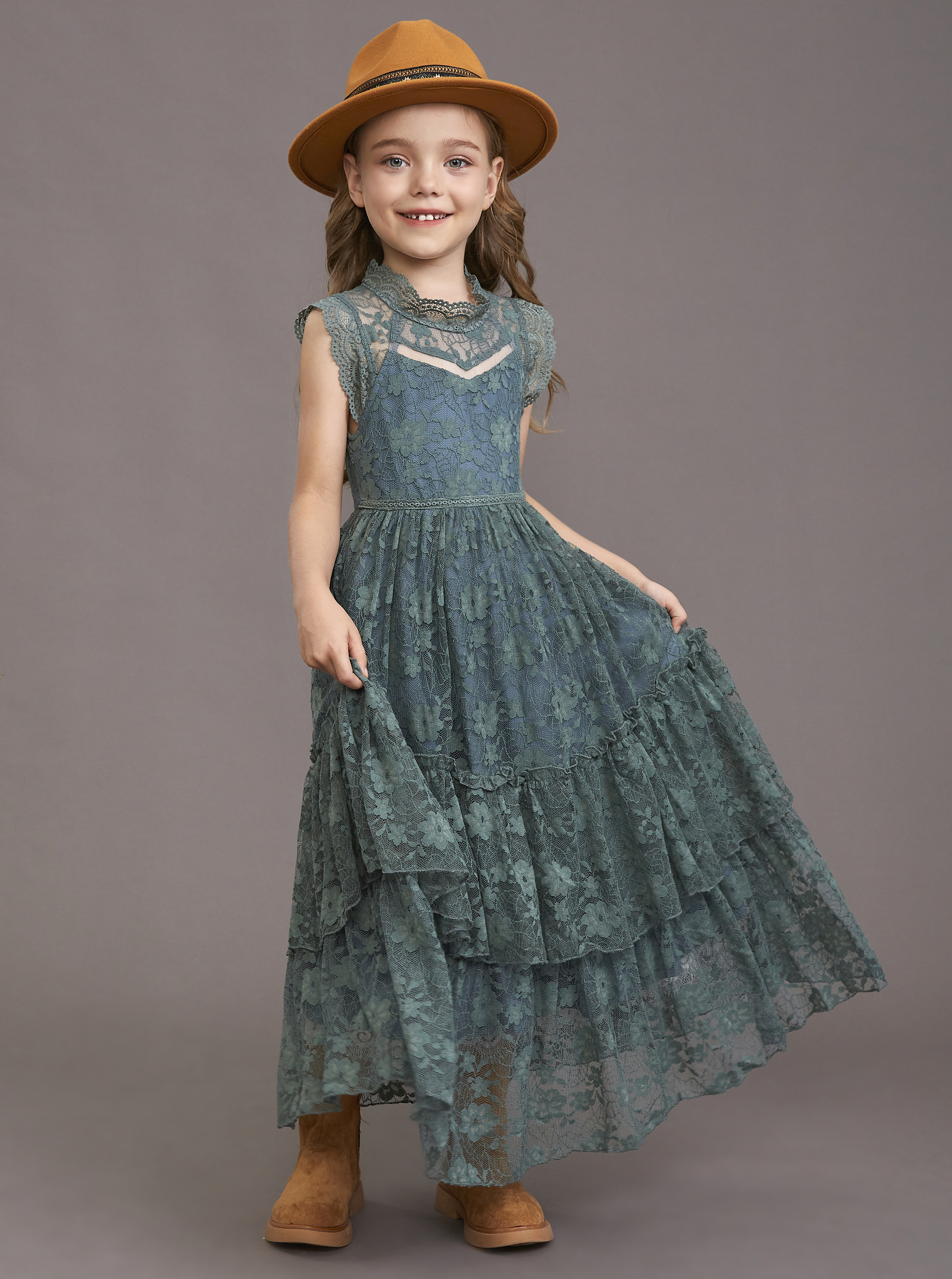 Girls Flower Dress Lace Cotton - Baby Clothing Discount ulasan dan harga