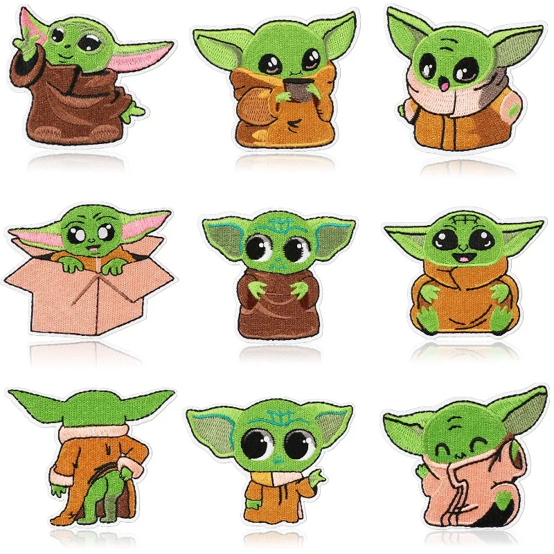 9pcs Stars Warsed Embroidered  - Baby Yoda Clothing ulasan dan harga