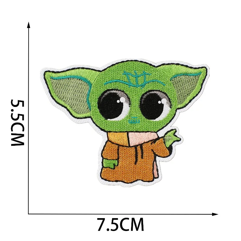 9pcs Stars Warsed Embroidered  - Baby Yoda Clothing ulasan dan harga