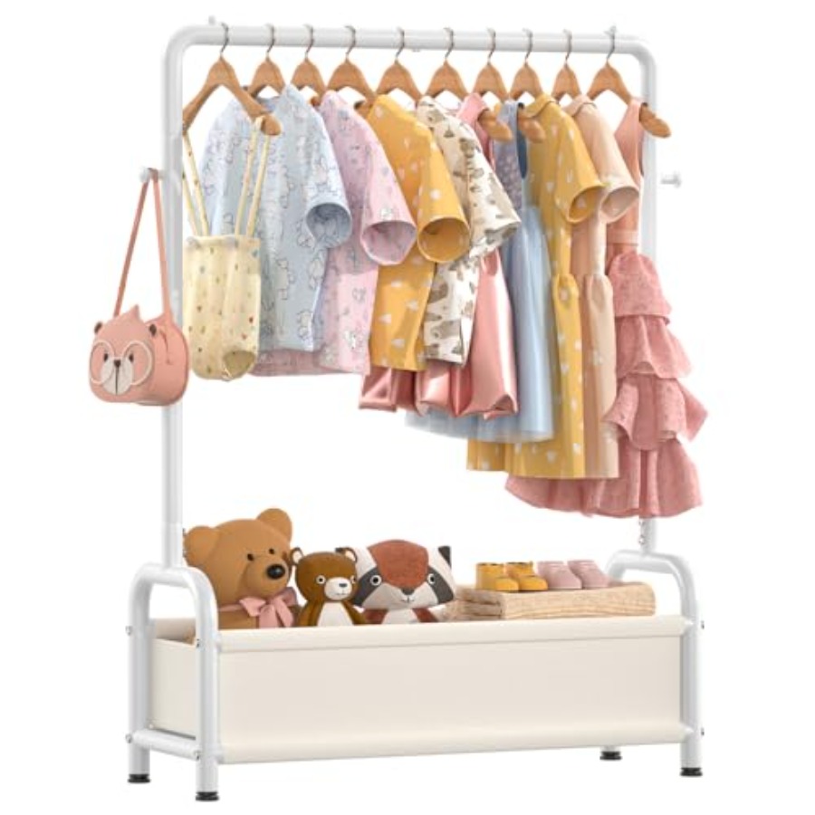 Clothing Rack with Storage She - Baby Clothing Hanging Rack ulasan dan harga